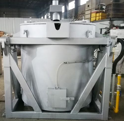 Aluminum alloy gas dumping furnace